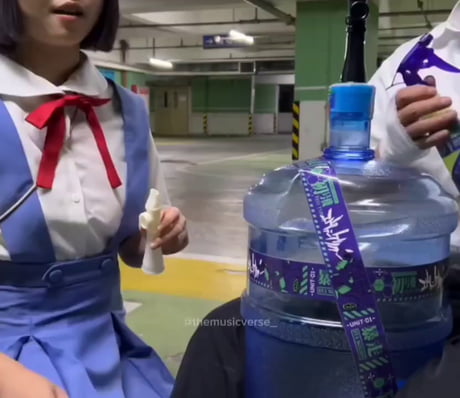 When you want to play the Evangelion theme but only have household items