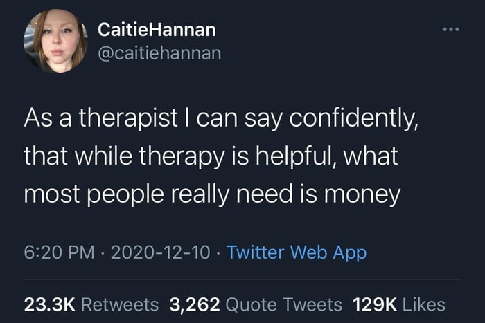 Money doesn't buy happiness, but buys what give's us happiness, I mean...