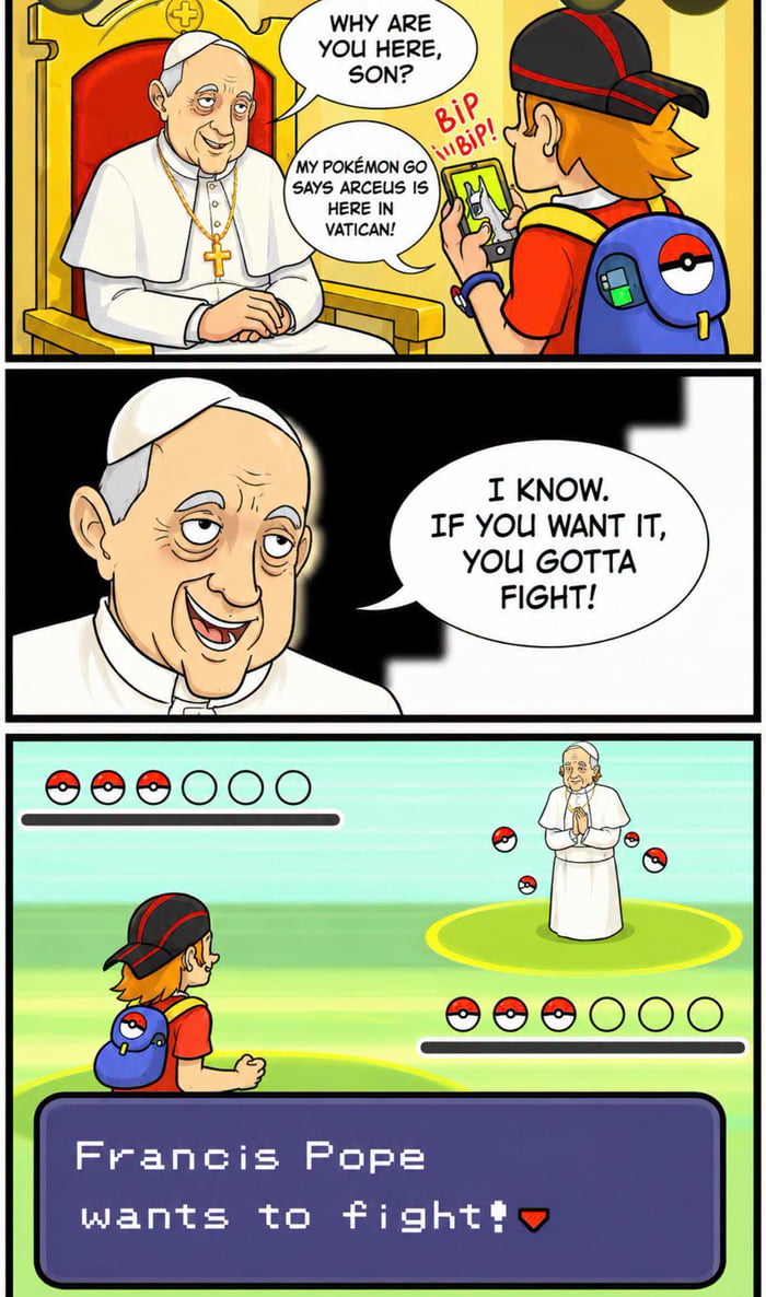 When the Pope takes Pokémon battles seriously