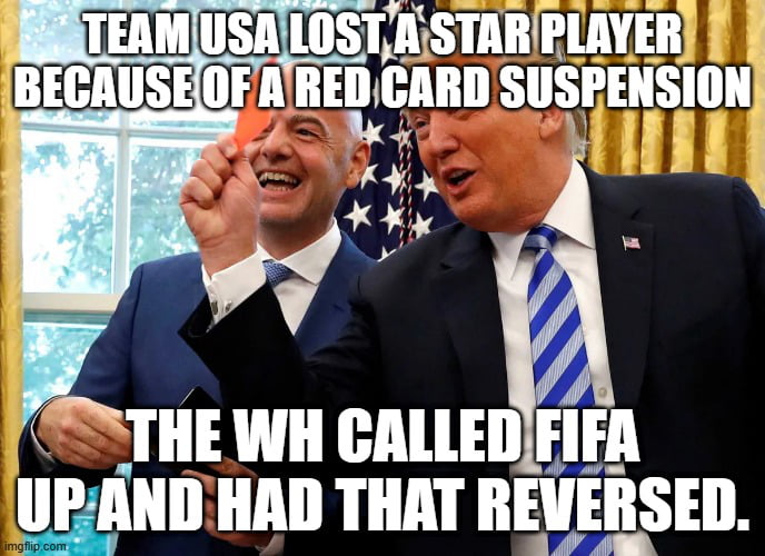 I guess that fifa peace prize comes with benefits....more in comments.