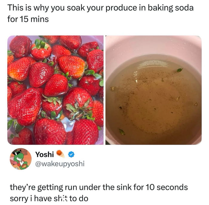 Guess I'm just eating dirt with my strawberries then
