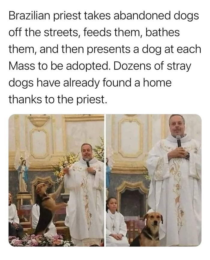 This priest is doing god's work, literally