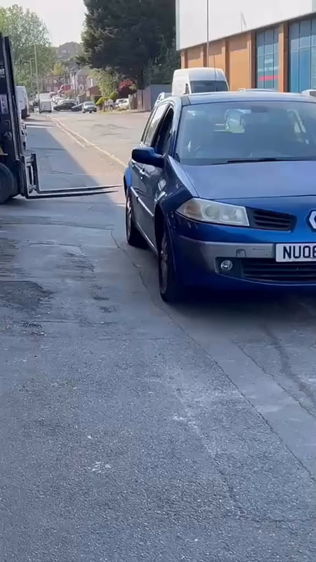 Someone parked in front of the factory gate and wouldn't move