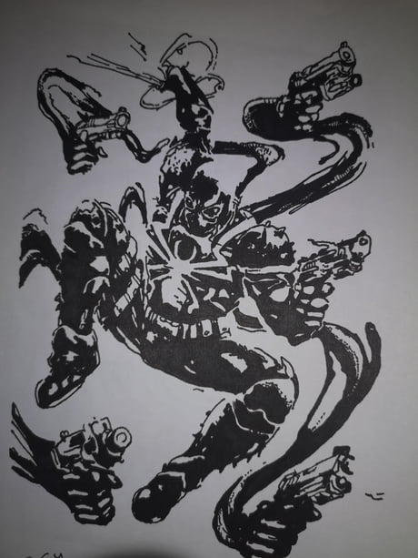Tried Drawing Agent Venom Earlier 9gag