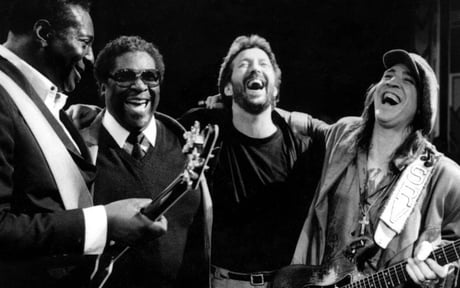 Albert King, BB King, Eric Clapton, & Stevie Ray Vaughan, 1987 - 9GAG