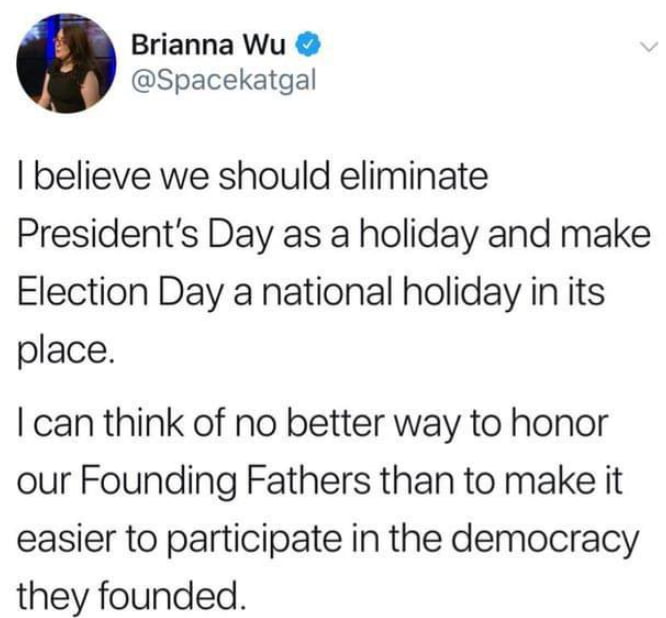 Make election day a national holiday