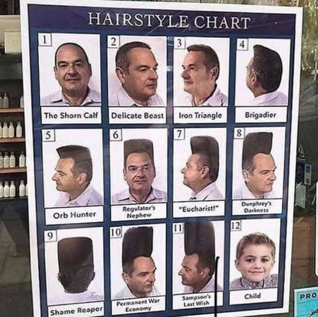 That Hairstyle Chart Jojo version  rShitPostCrusaders
