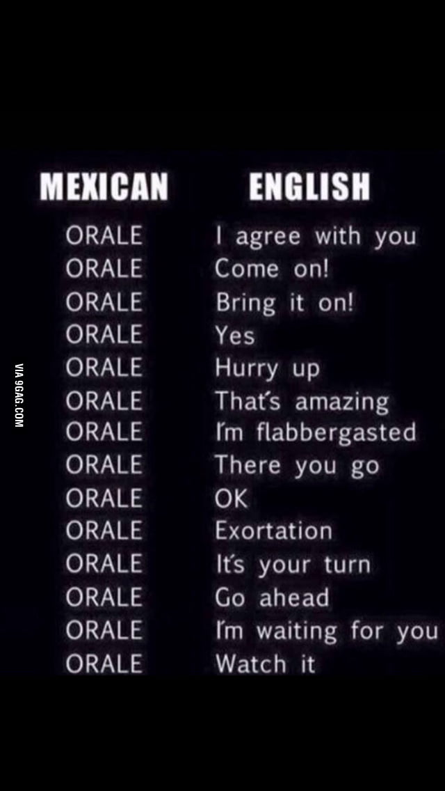 Mexican spanish vs english 9GAG