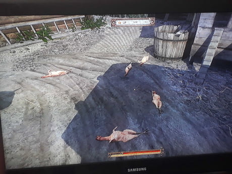 killing chickens in skyrim