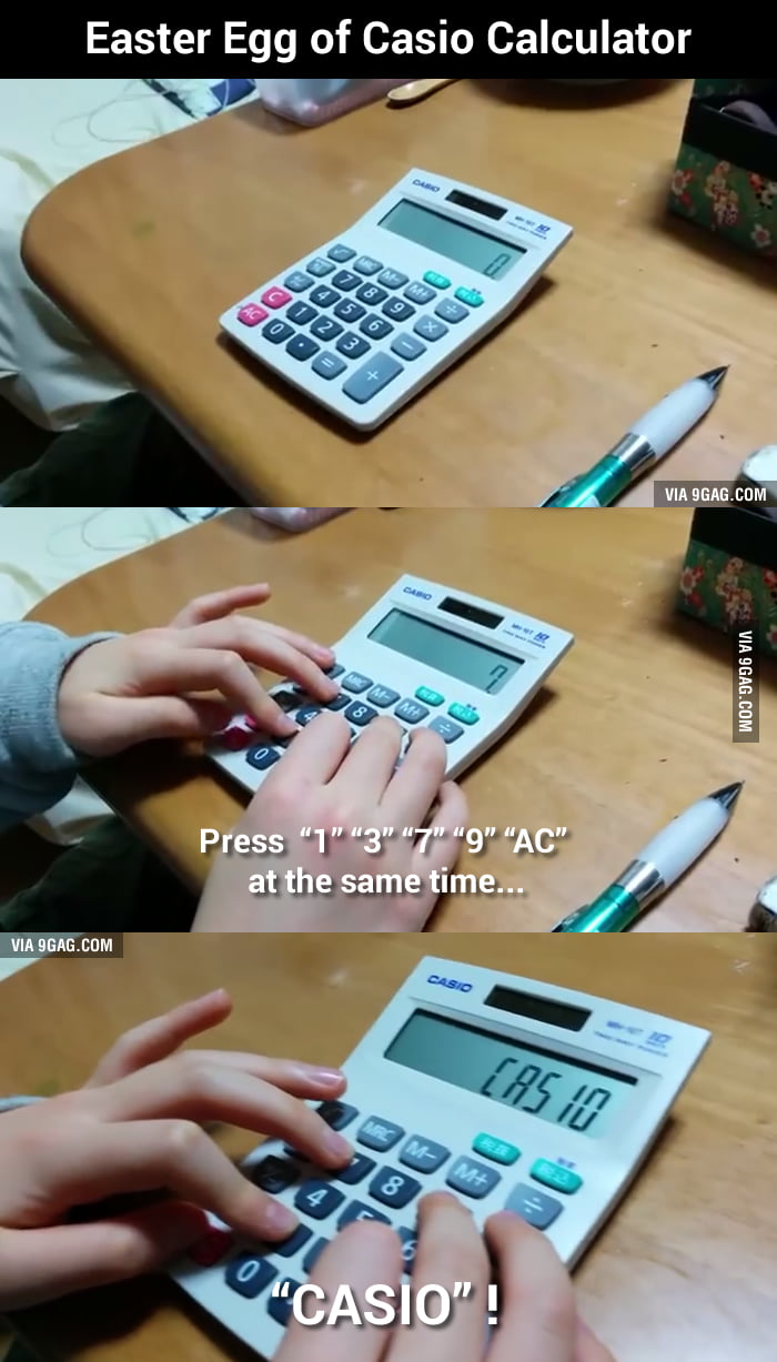 Easter Egg of Casio Calculator 9GAG