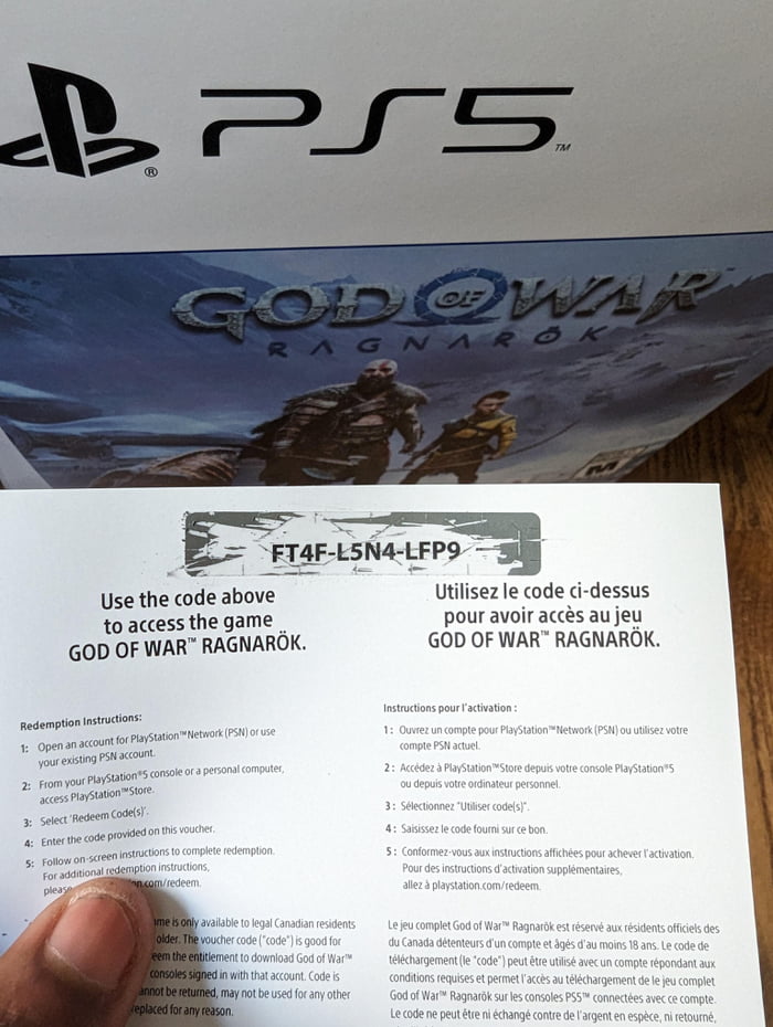 Free God of War Ragnarok (PS5) Code! 9GAG