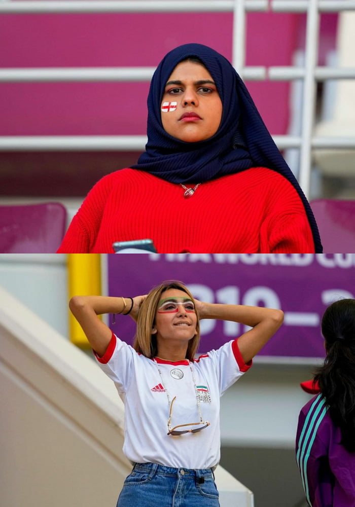 England Fan vs. Iran Fan