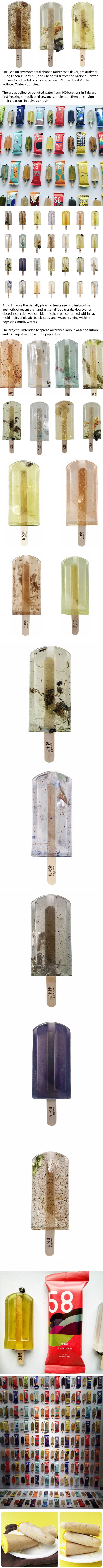 Polluted water popsicles: Frozen treats highlight Taiwan’s water pollution problem get world's attention