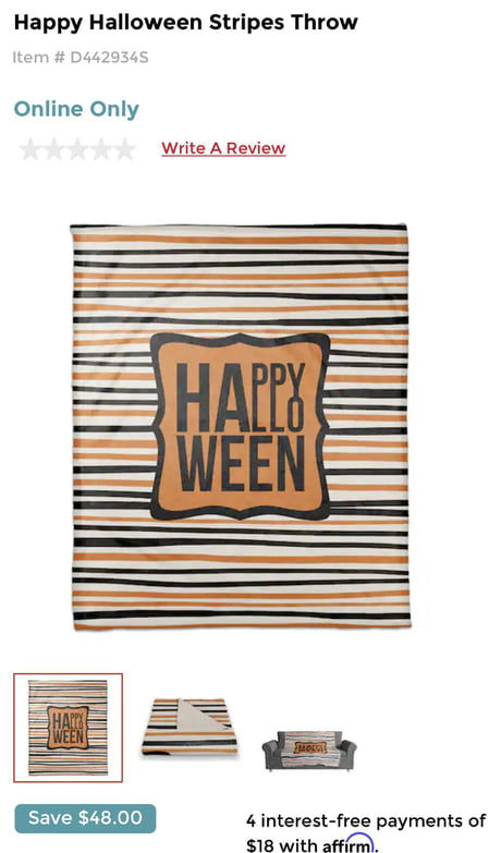 Halloween throw from Michaels