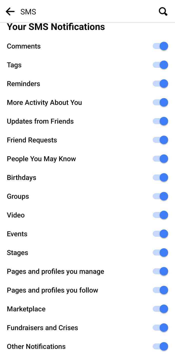 Trying to disable notifications on Facebook, have to disable each of