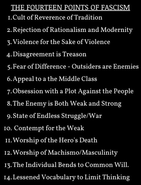 Russians, are you still sure you're on the right side now? You can disagree, but just try to read and calculate how many points you can score under Umberto Eco scale of faschism. Maybe we should come and save you?