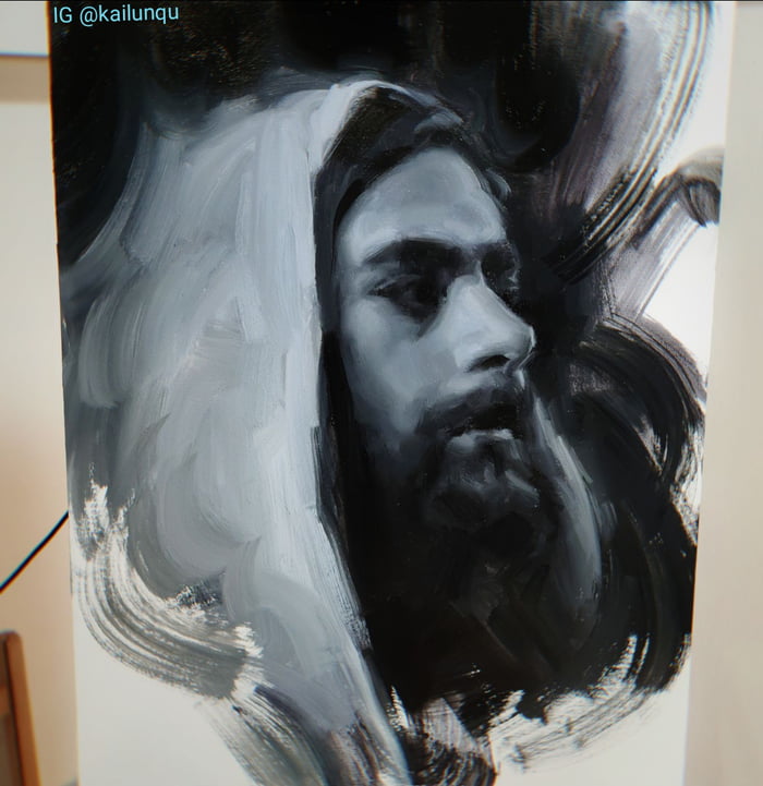 A B/W painting! 9GAG