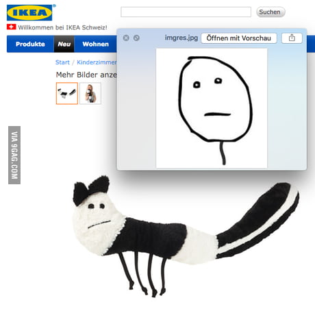 Just saw this skunk plushie at IKEA hmm. 9GAG