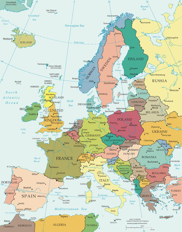 Map of Europe, 2023 - 9GAG