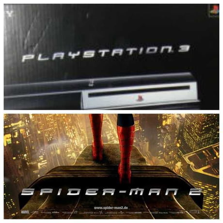 The old Spider-Man trilogy was so Sony they used the ps3 font - 9GAG