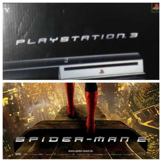 The old SpiderMan trilogy was so Sony they used the ps3 font 9GAG