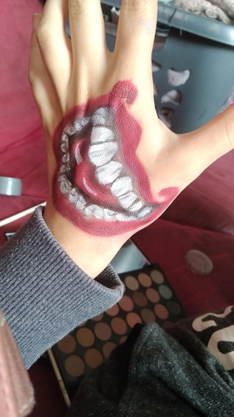 Practicing Jared Leto's Joker tattoos for Halloween (done with body paint  and eyeshadow) - 9GAG
