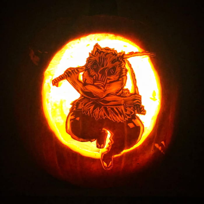 These Demon Slayer Jack-O'-Lanterns Show Some Next Level Carving Skills ...