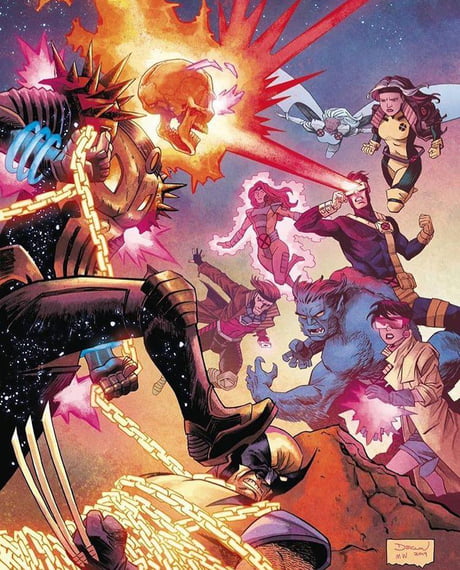 Cosmic Ghost Rider vs the X-Men (Cosmic Ghost Rider Destroys Marvel History  #3 Variant Cover) - 9GAG