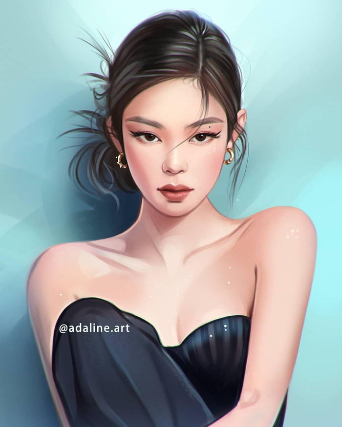 Photo : Jennie fan art (IG: adaline.art)