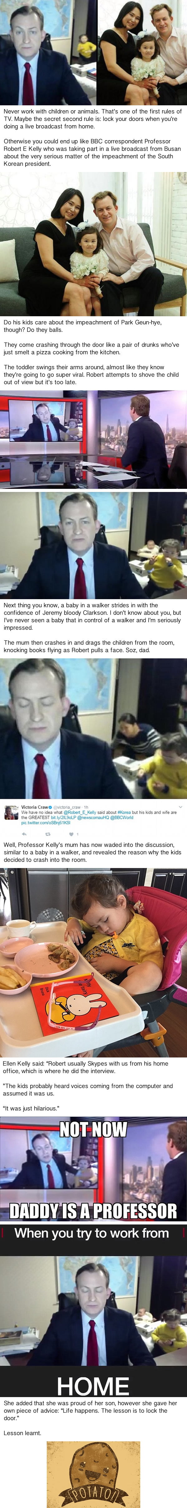 Mother Of BBC News Live Guest Reveals Reason Why Kids Burst Through The Door