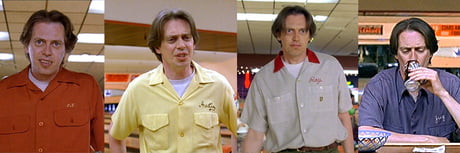 The name sewn on the bowling shirts of Steve Buscemi is different