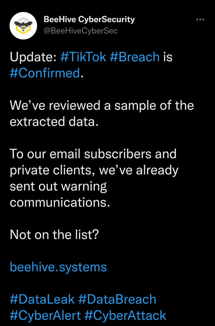 TikTok has been breached. ATW is the (NATO friendly) hacker group that