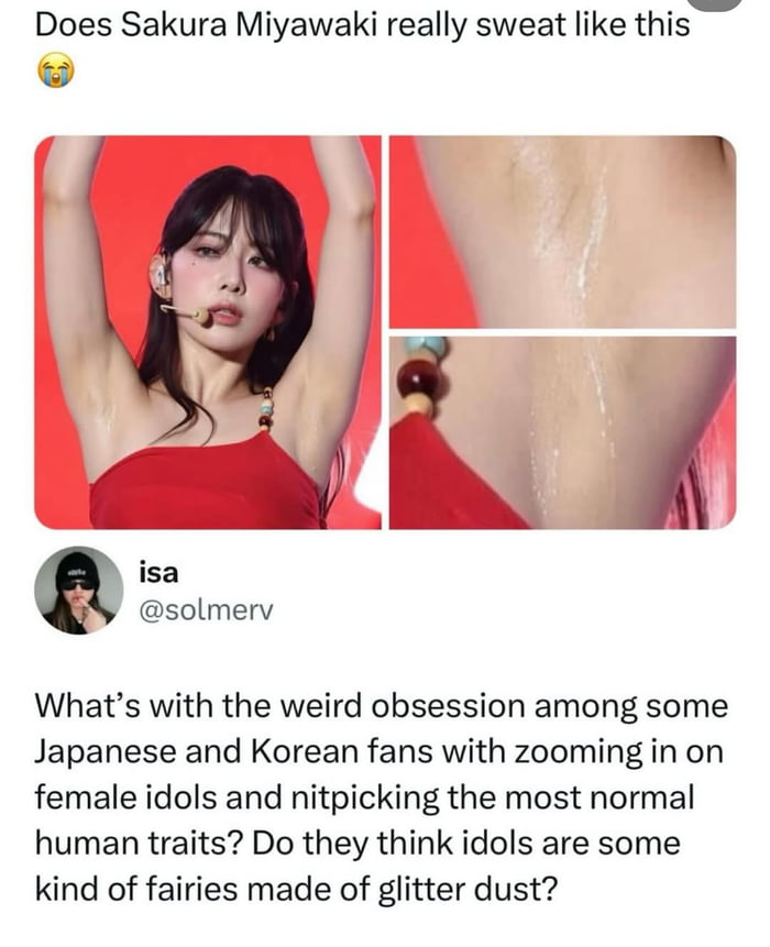 Do they think idols are made of glitter dust