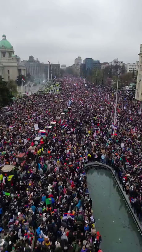 I guess you're tired of posts from Serbian protests, but this is madness for a country of 7 million people.