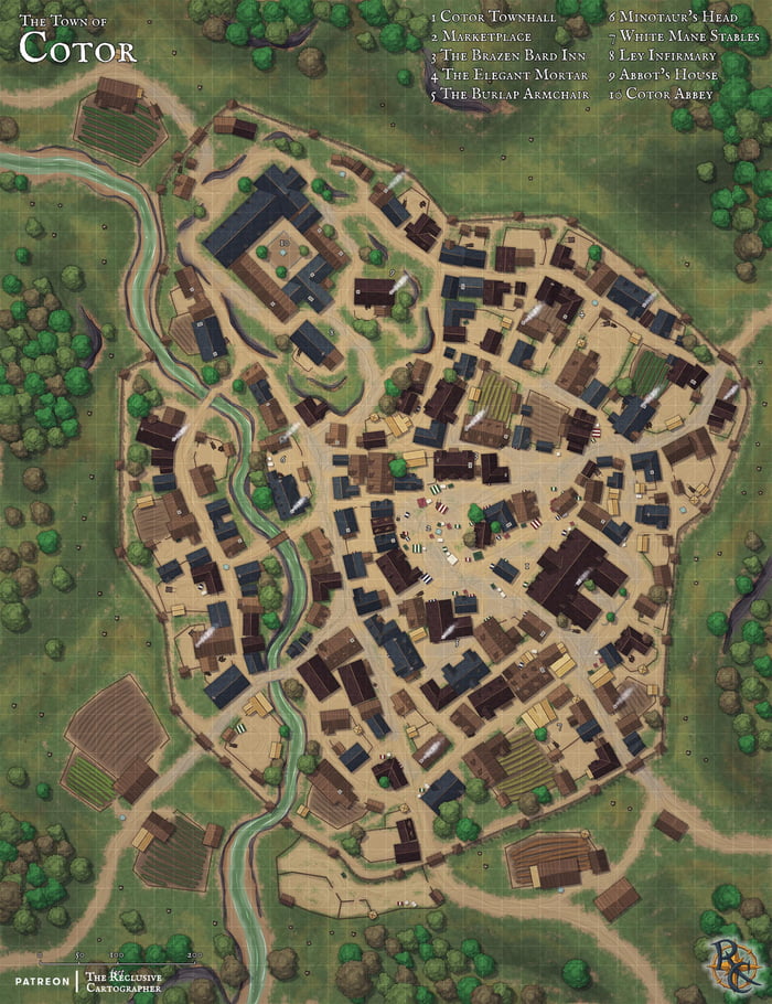 A town map I drew for DnD purposes. Feel free to use in your own game ...