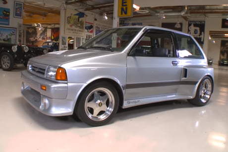 A rare little one only 7 ever made.. Ford Festiva SHOgun 1989 3.0 V6(this  one with nitro) and 300hp. more in coments more in coments - 9GAG