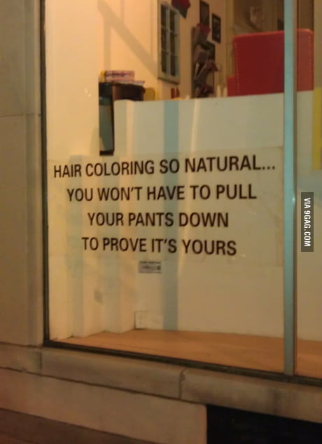 Funny sign outside a hair salon. - 9GAG