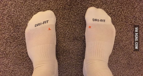 nike dri fit socks with l and r