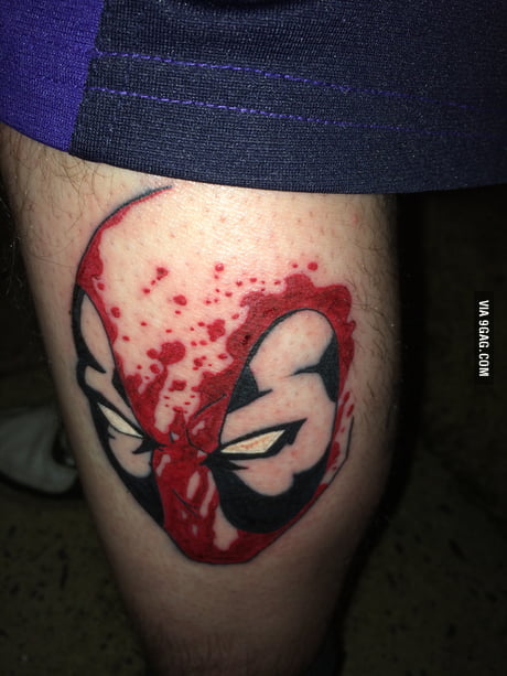 New deadpool tattoo not finished yet but thought the community might like  it so far - 9GAG