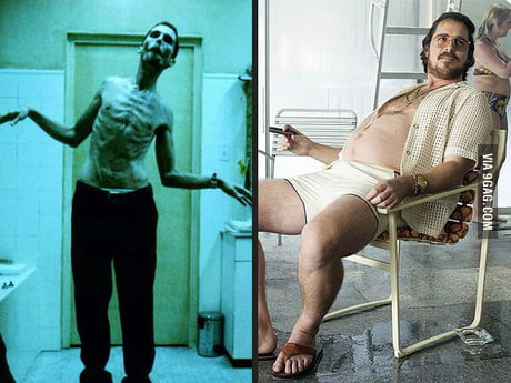 spy Punctuation Maladroit The transformation of Christian Bale from The Machinist to American Hustle.  - 9GAG