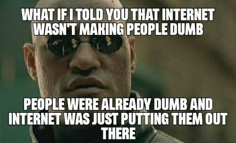 stupid people on the internet meme