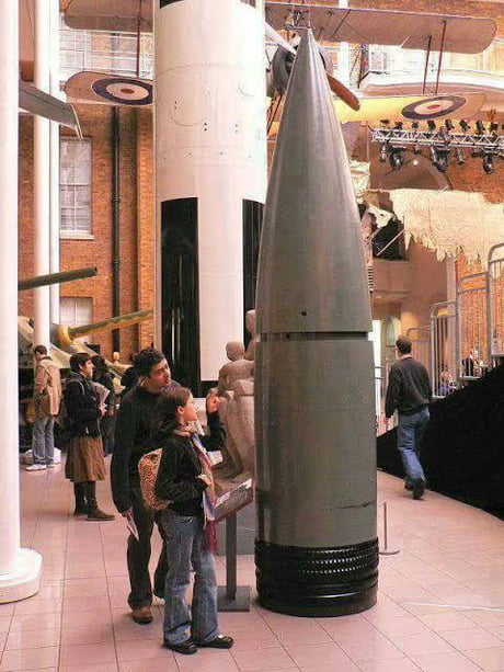 800 mm shell, used by Schwerer Gustav and Dora. Largest gun in history. -  9GAG