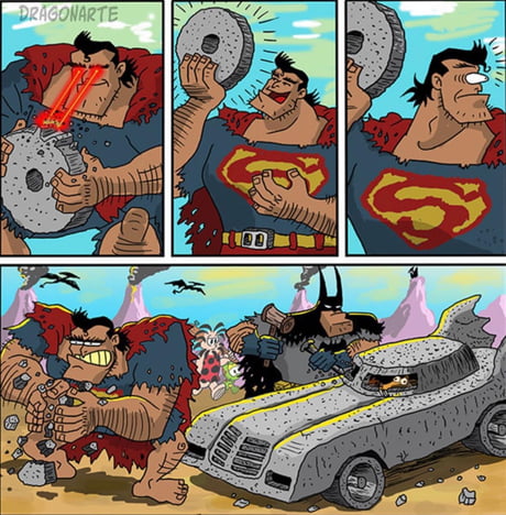 Batman V Superman: Stone Age Edition - 9GAG