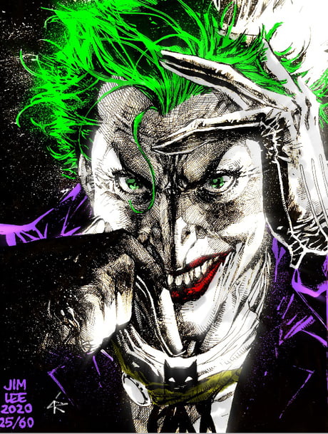 The Joker by Jim Lee & Resist (Save Comic Shops Charity Sketch) - 9GAG
