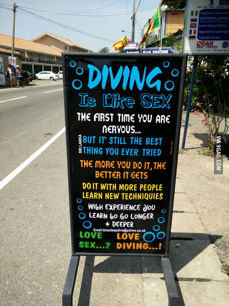 Diving is like sex 9GAG 