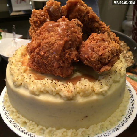 fried chicken cake meme