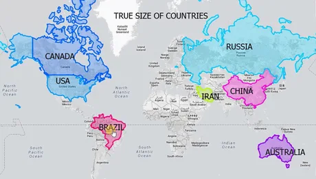 Real Size Of Countries