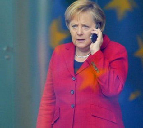 “Hello Kim Jong, this is Angela Merkel. We are ready to go to war with you against South Korea”
