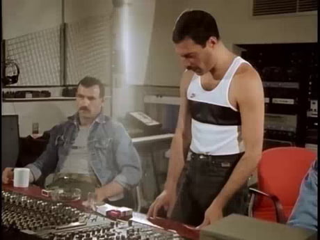 Recording a song with Queen (One Vision, 1985)