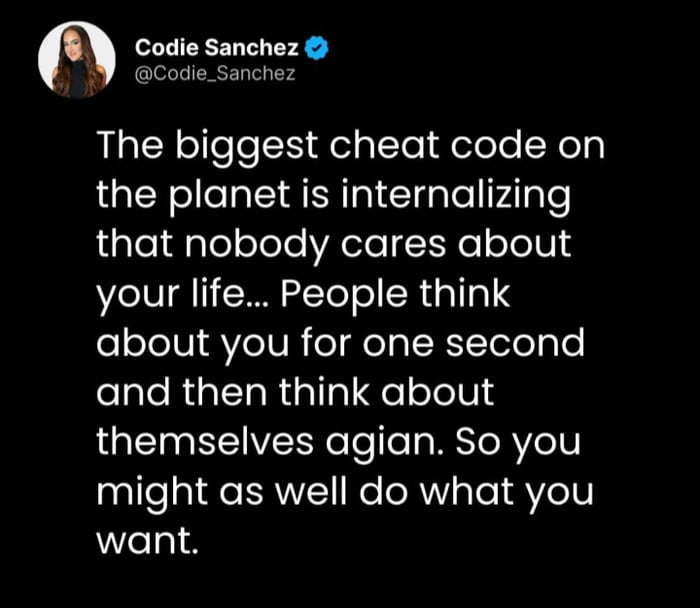 All you got is you.